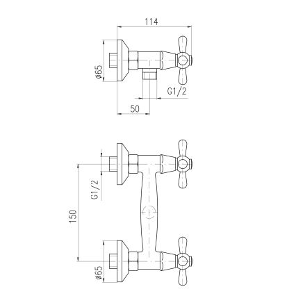RAV Slezák MK180.5 - Смесител за душ MORAVA, лъскав хром
