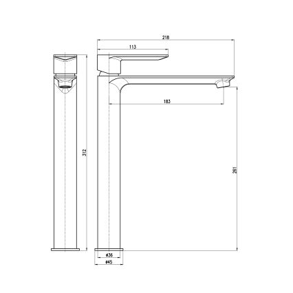 RAV Slezák NL130.0BMAT - Смесител за умивалник NIL, 31,2 cm, матов бял