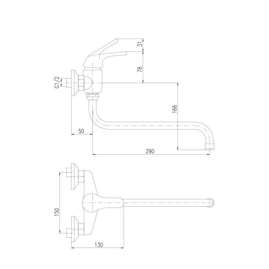 RAV Slezák SA001.5/22 - Смесител за мивка/умивалник SAZAVA, полирано хромово покритие
