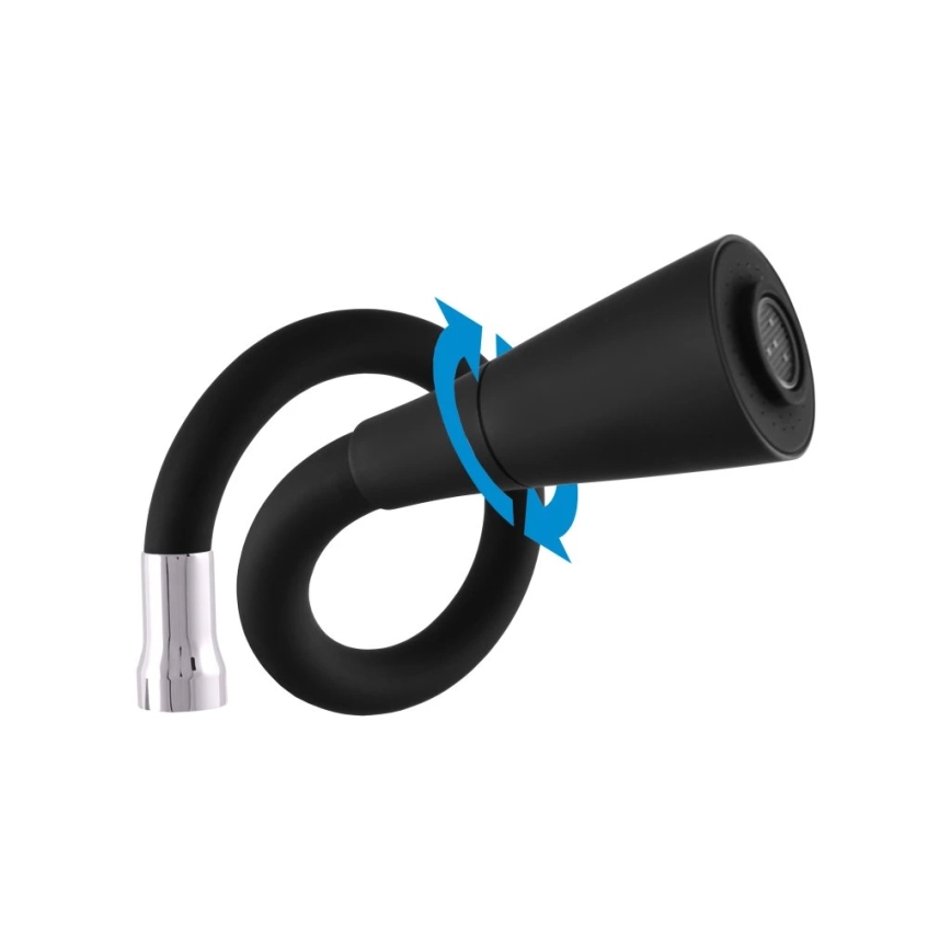 RAV Slezák SA002.5/13 - Кухненски смесител SAZAVA 32,3 cm черен/лъскав хром