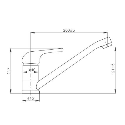 RAV Slezák SA005.0 - Смесител за мивка SAZAVA 11,7 см, лъскав хром