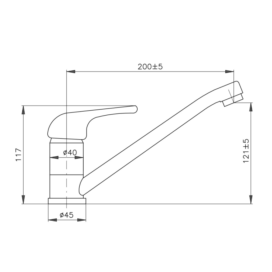 RAV Slezák SA005.0 - Смесител за мивка SAZAVA 11,7 см, лъскав хром