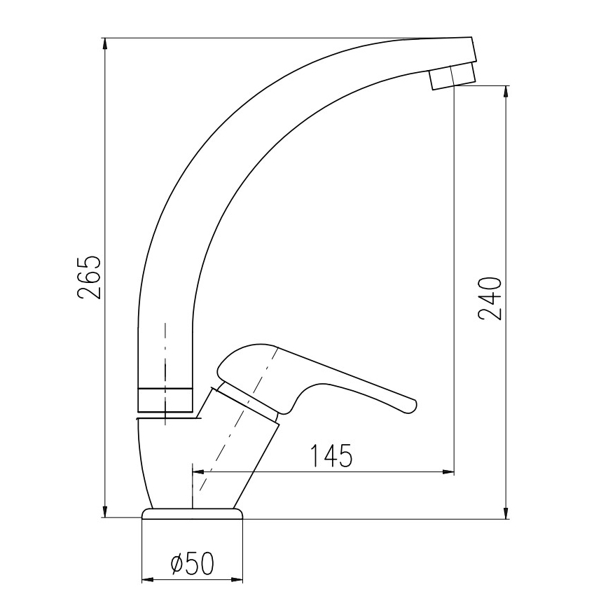 RAV Slezák SA006.0/3 - Кухненски смесител SAZAVA 26,5 см лъскав хром