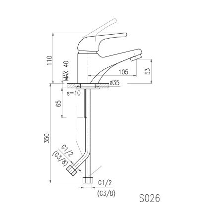 RAV Slezák SA026.0 - Смесител за умивалник SAZAVA 11,5 cm, лъскав хром
