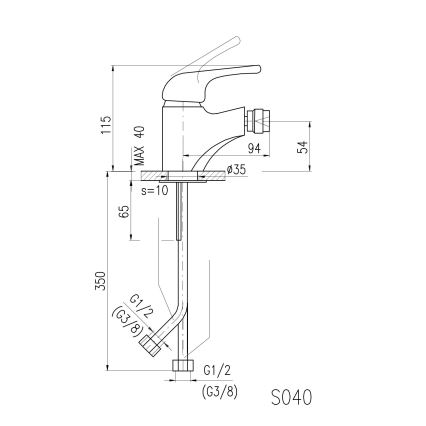 RAV Slezák SA044.0 - Смесител за биде SAZAVA 11,5 см лъскав хром