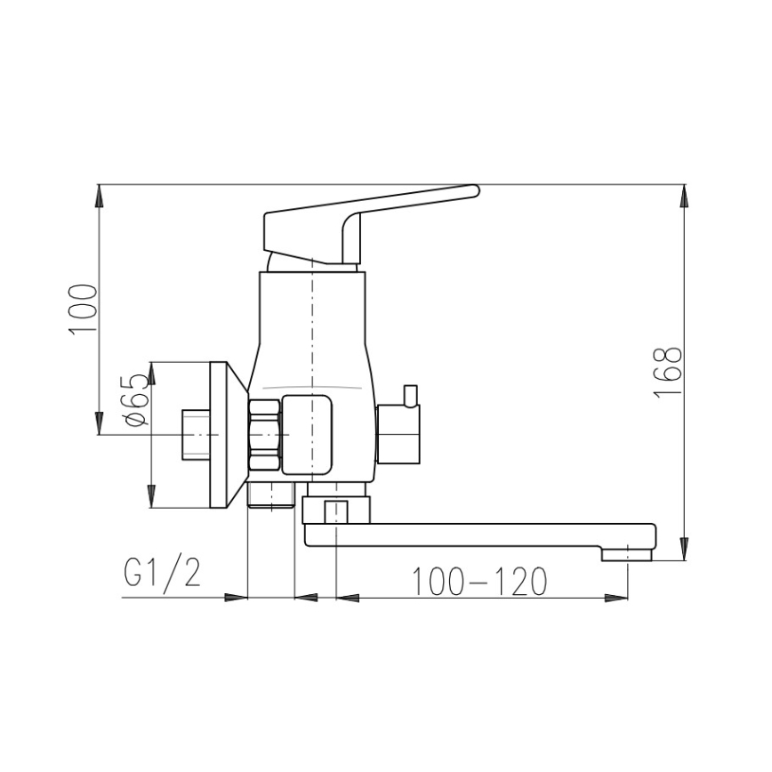 RAV Slezák SA051.5 - Смесител за вана SAZAVA, лъскав хром