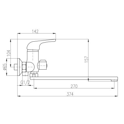 RAV Slezák SA053.5 - Смесител за вана SAZAVA, лъскав хром