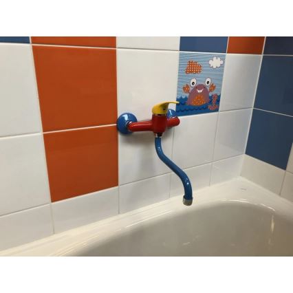 RAV Slezák SAJ001.5/21 - Смесител за мивка JUNIOR червен/син/жълт