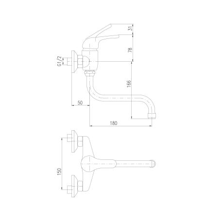 RAV Slezák SAJ001.5/21 - Смесител за мивка JUNIOR червен/син/жълт