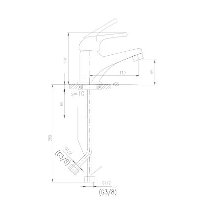 RAV Slezák SAJ026.0 - Смесител за умивалник JUNIOR 11,4 см червен/жълт