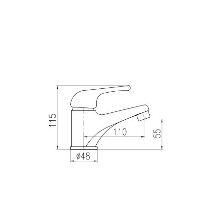 RAV Slezák SAJ091.0 - Смесител за умивалник JUNIOR 11,5 см червен/жълт