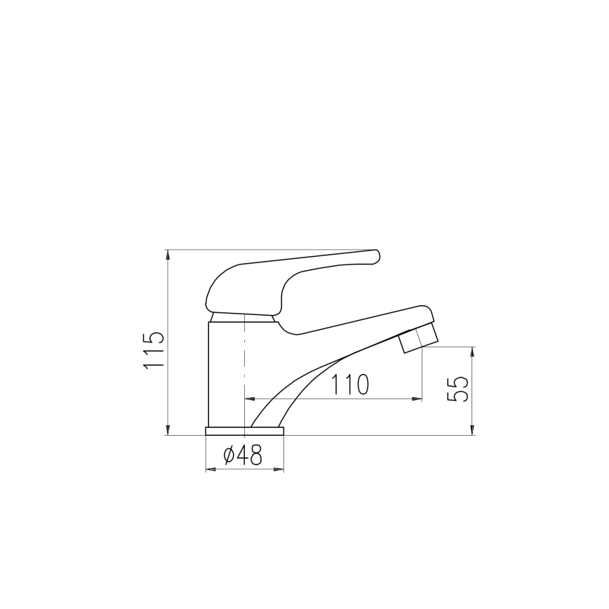 RAV Slezák SAJ091.0 - Смесител за умивалник JUNIOR 11,5 см червен/жълт