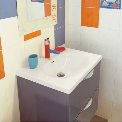 RAV Slezák SE326.0 - Смесител за мивка JUNIOR 18,2 см червено/синьо