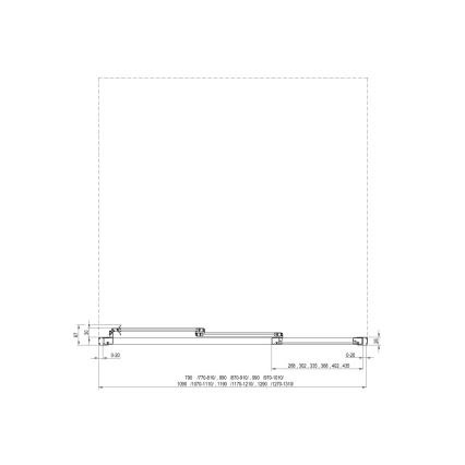 Ravak 00V701R211 - Трисекционни душови врати SUPERNOVA 90×198 см, бели