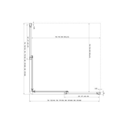Ravak 14V701O2ZGS - Душ кабина SUPERNOVA 90 x 90 см, бяла