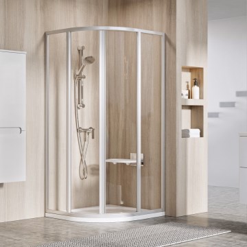 Ravak 3114OU02Z1 - Четириделна четвърткръгла душ кабина SUPERNOVA 80x80 см сатин
