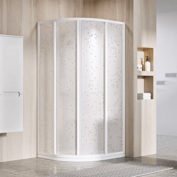Ravak 3117O10211 - Четириделна четвърткръгла душ кабина SUPERNOVA 90x90 см бяла