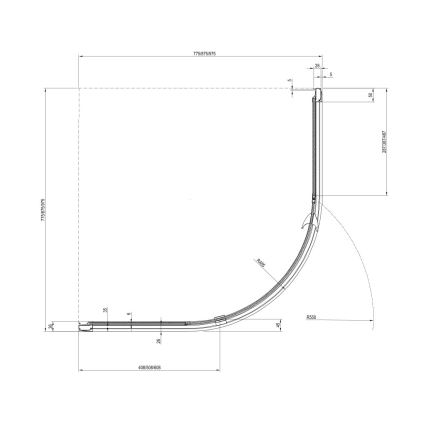 Ravak 37677U00Z1 - Трисекционна четвърткръгла душ кабина PIVOT 90x90 см сатен