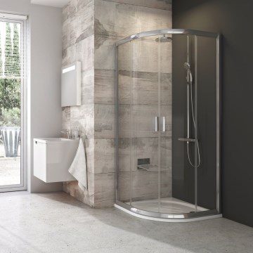 Ravak 3B240C00Z1-Четириделна четвъртокръгла душ кабина BLIX 80x80 см с полирано хромирано покритие