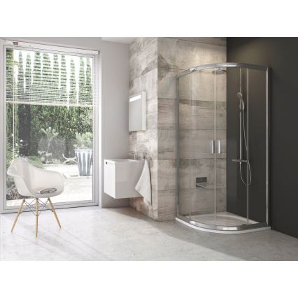 Ravak 3B240C00Z1-Четириделна четвъртокръгла душ кабина BLIX 80x80 см с полирано хромирано покритие