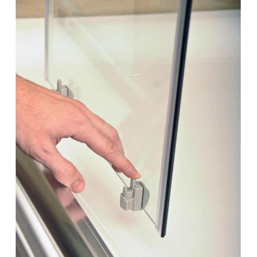 Ravak 3B240C00Z1-Четириделна четвъртокръгла душ кабина BLIX 80x80 см с полирано хромирано покритие