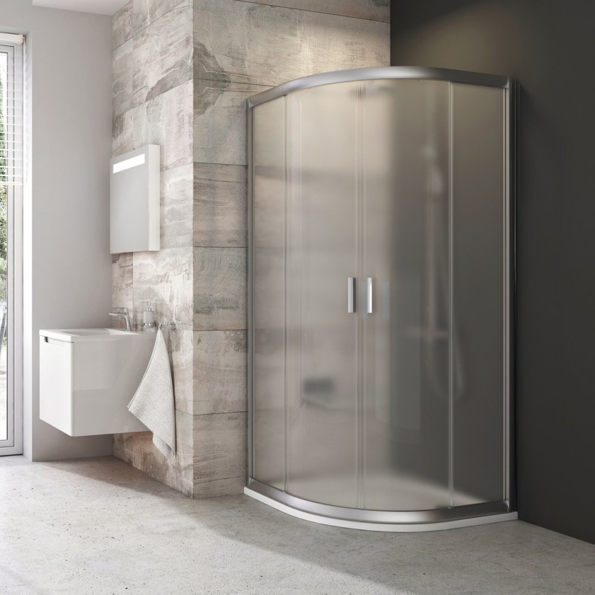 Ravak 3B240U00ZG - Четириделна четвърткръгла душ кабина BLIX 80x80 cm сатен
