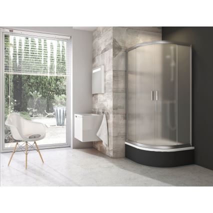 Ravak 3B240U40ZG - Четириделна четвърткръгла душ кабина BLIX 80x80 см сатен