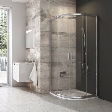 Ravak 3B270C00Z1B - Душ кабина четириделна, четвърткръгла BLIX 90x90 cm лъскав хром