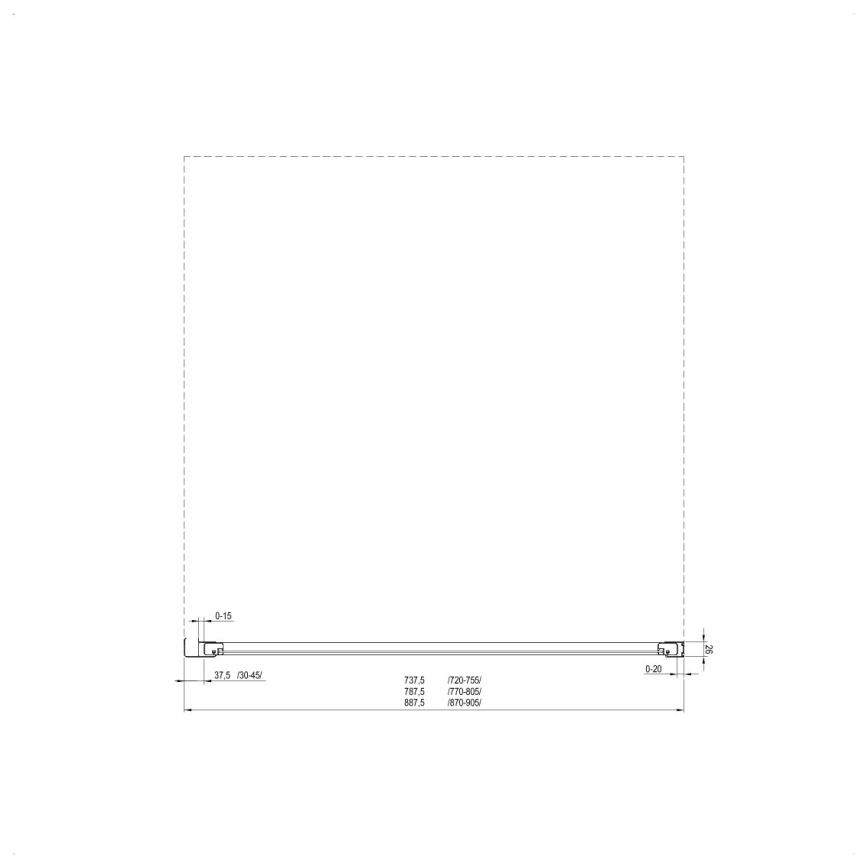 Ravak 940701R211 - Фиксирана душ стена SUPERNOVA 90x198 см бяла