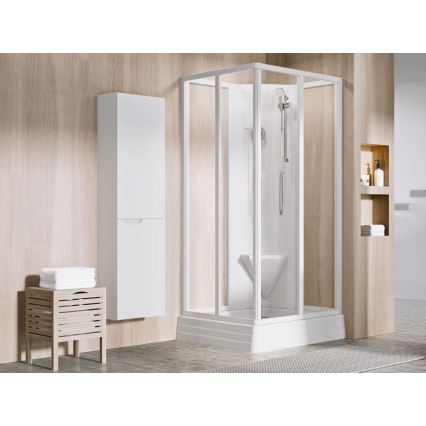 Ravak A007701120 - Квадратен поддушник ANGELA 90x90 см бял