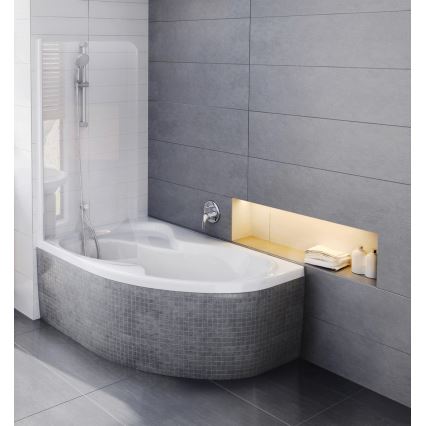 Ravak CM21000000 - ъглова вана ROSA 160x105 см, акрил, бяла