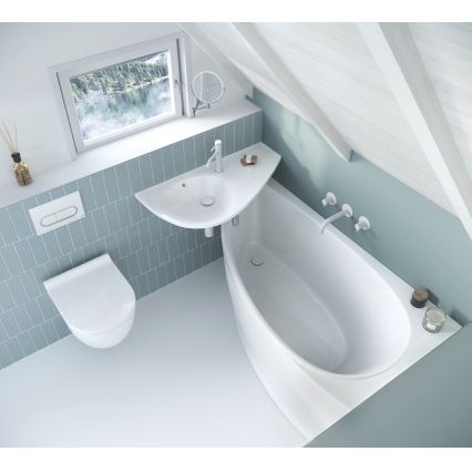 Ravak CS01000000 - Ъглова вана AVOCADO 150x75 cm, акрилна, бяла