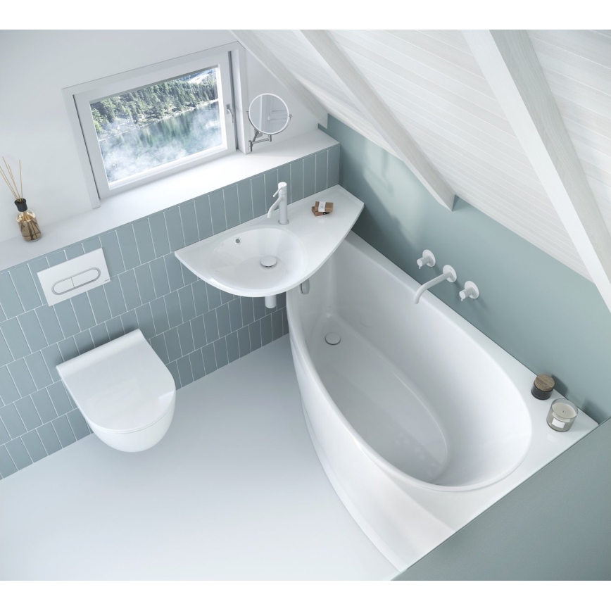 Ravak CS01000000 - Ъглова вана AVOCADO 150x75 cm, акрилна, бяла