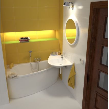 Ravak CT01000000 - Ъглова вана AVOCADO 150x75 cm акрил/бяла