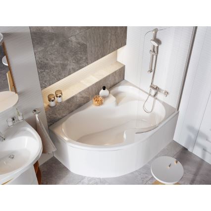 Ravak CV01000000 - Ъглова вана ROSA 140x105 см акрил/бяла