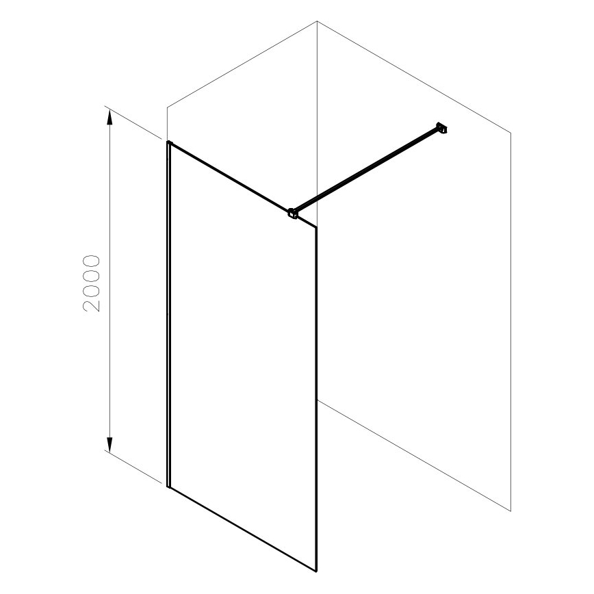 Ravak GW9WG0C00Z1 - Душ кабина WALK-IN 120x200 см, полирано хромово покритие