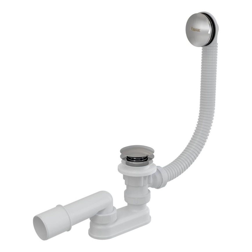 Ravak X01377 - комплект за оттичане и преливник за вана, лъскав хром