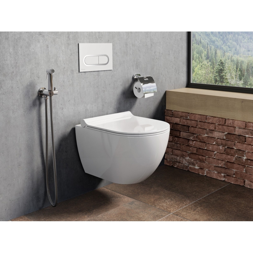 Ravak X01455 - Панел за смиване CHROME 24,7x16,5 см бял