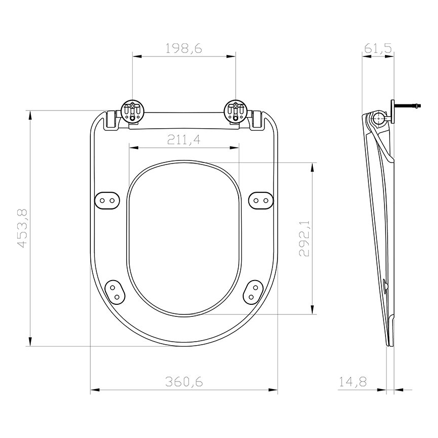 Ravak X01795 - Тоалетна седалка SoftClose CHROME черна