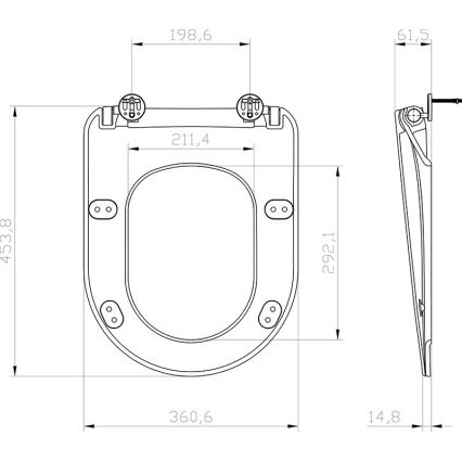Ravak X01795 - Тоалетна седалка SoftClose CHROME черна