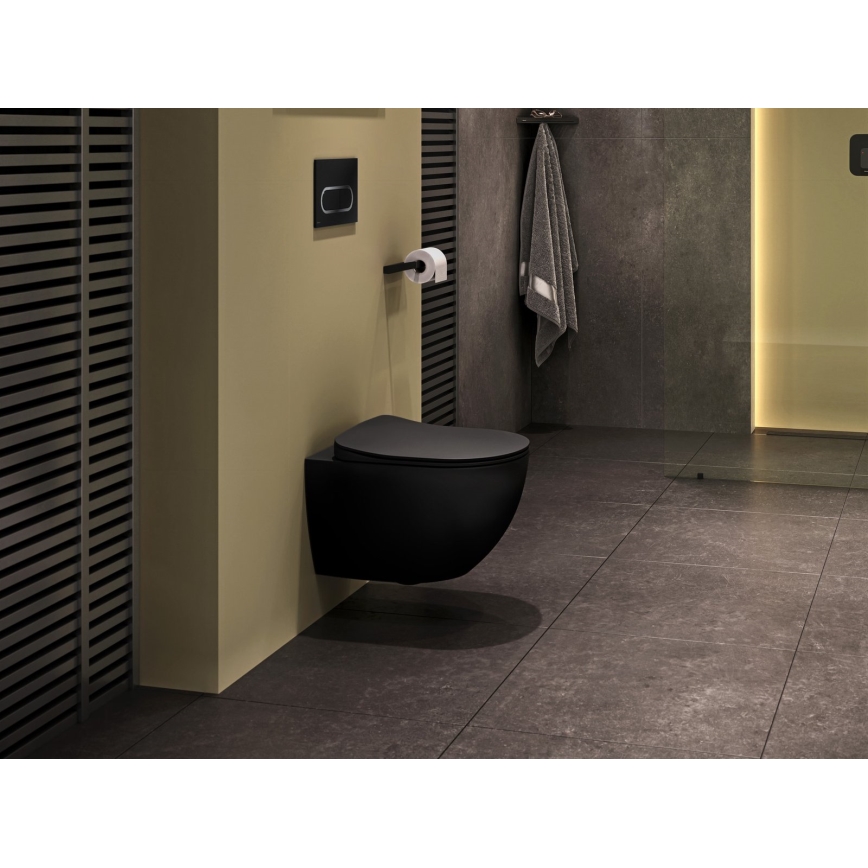 Ravak X01797 - Бутон за промиване 24,7x16,5 cm CHROME черен