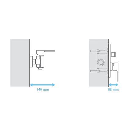 Ravak X070052 - Монтажно тяло за вградени смесители R-BOX RB 070.50, 15,2 x 11,9 cm