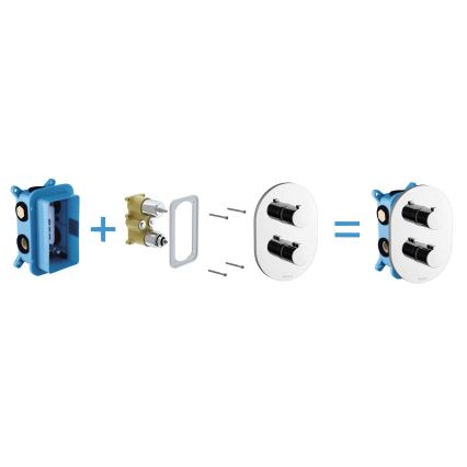 Ravak X070074 - Основно тяло за вградени смесители R-BOX MULTI 18,1x11,6 cm