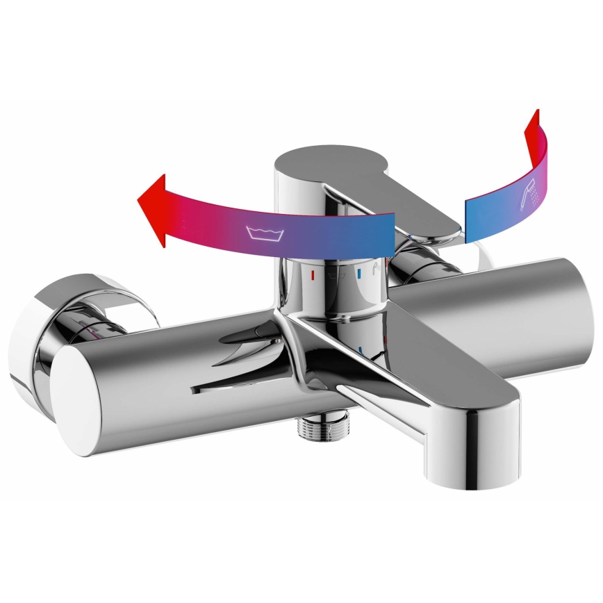 Ravak X070115 - Смесител за вана PURI, блестящ хром