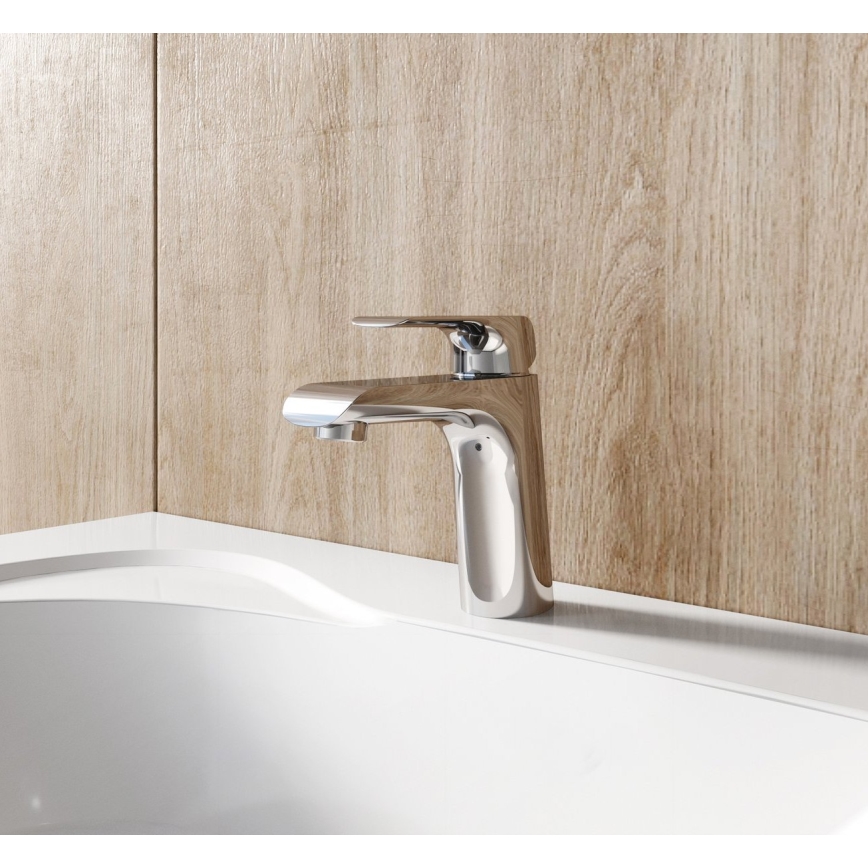 Ravak X070118 - Смесител за умивалник FLAT 15,1 см, лъскав хром