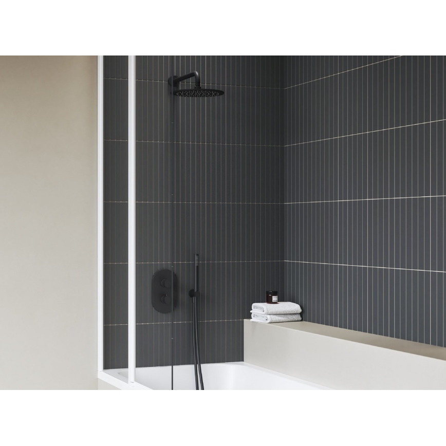 Ravak X070469 - Термостатен душ смесител за вграждане CHROME черен