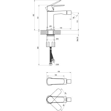 Ravak X070475 - Смесител за биде LIFE лъскав хром