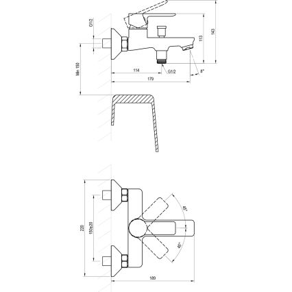 Ravak X070485 - Смесител за вана SOLAR, лъскав хром