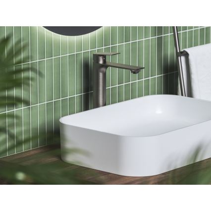 Ravak X070653 - Смесител за умивалник PLAN 30 см, четкан графит