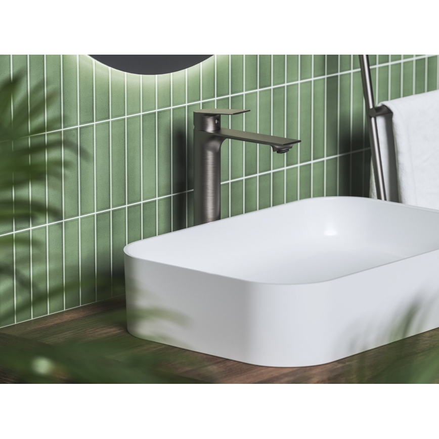 Ravak X070653 - Смесител за умивалник PLAN 30 см, четкан графит